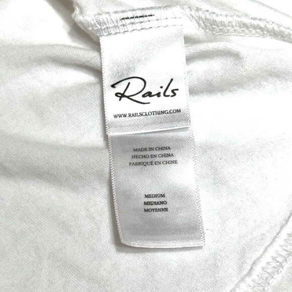 Rails Boxy Crew Floral Daisy Embroidery Cropped T-Shirt Embroidered Flowers - Picture 5 of 8